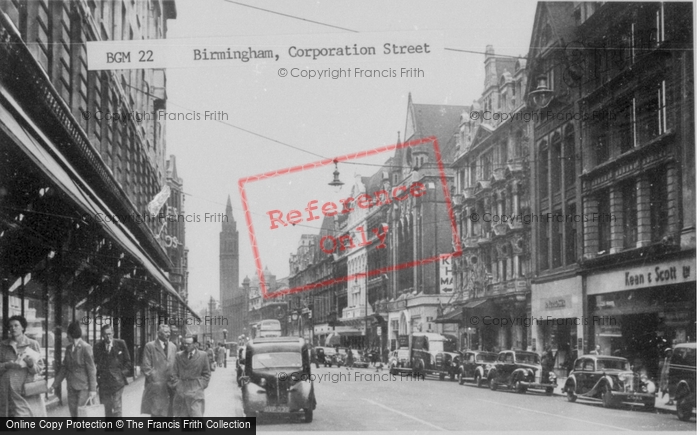 Photo of Birmingham, Corporation Street c.1955