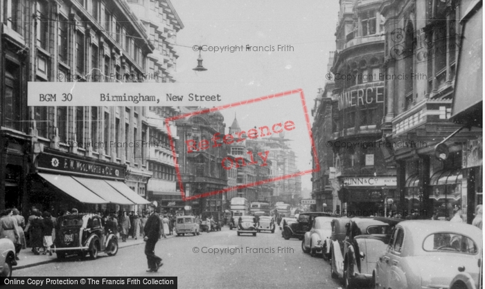 Photo of Birmingham, New Street c.1955