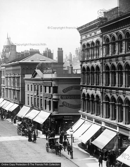 Photo of Birmingham, Shops On New Street 1896