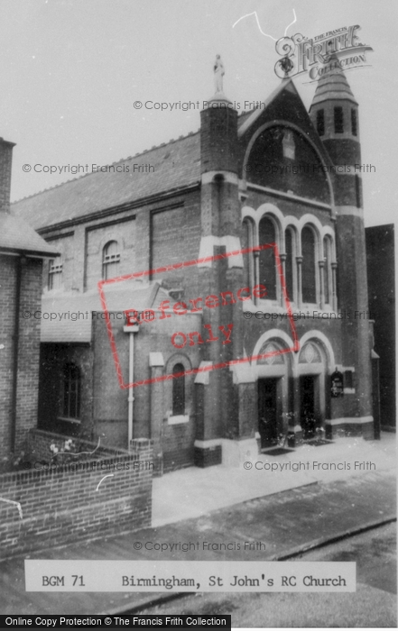 Photo of Birmingham, St John's Church c.1965