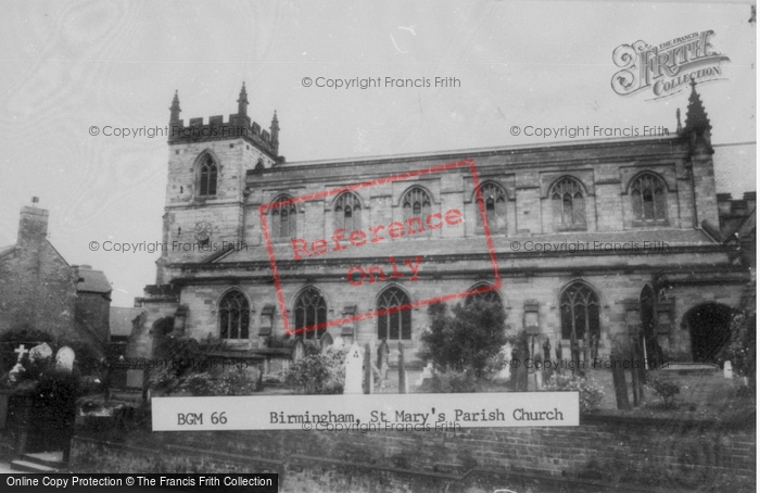 Photo of Birmingham, St Mary's Parish Church c.1965