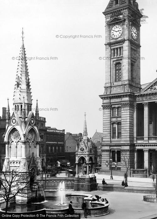 Photo of Birmingham, The Chamberlain Memorial Fountain 1896