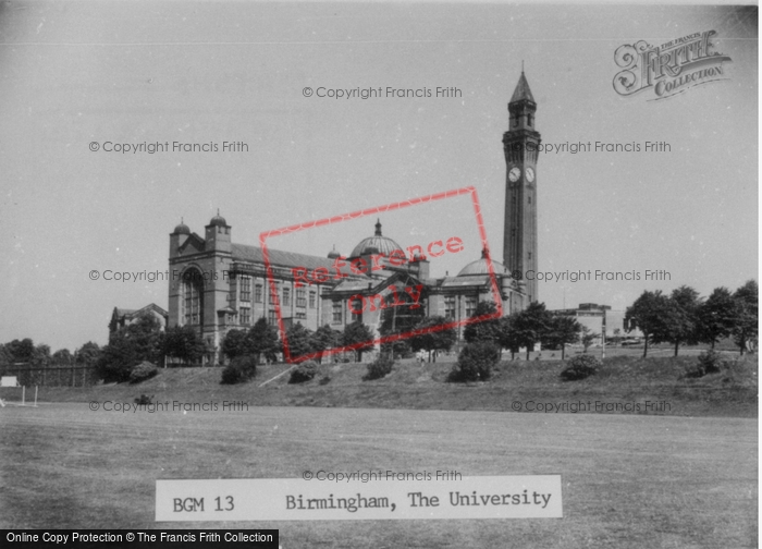 Photo of Birmingham, The University c.1955