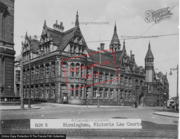 Photo of Birmingham, Victoria Law Courts c.1955