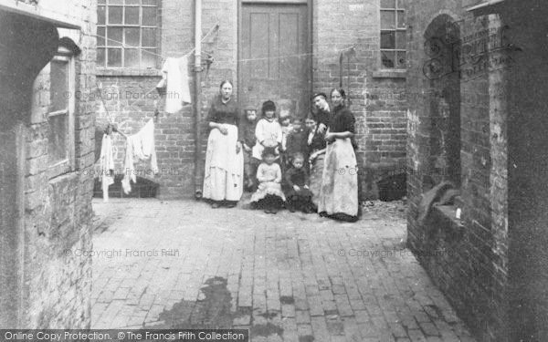 Photo of Birmingham, Women At Rear Of 12 & 13 Upper Priory Court c.1872