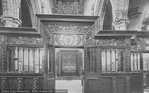 Photo of Bishop Auckland, Castle Chapel, The Screen 1892