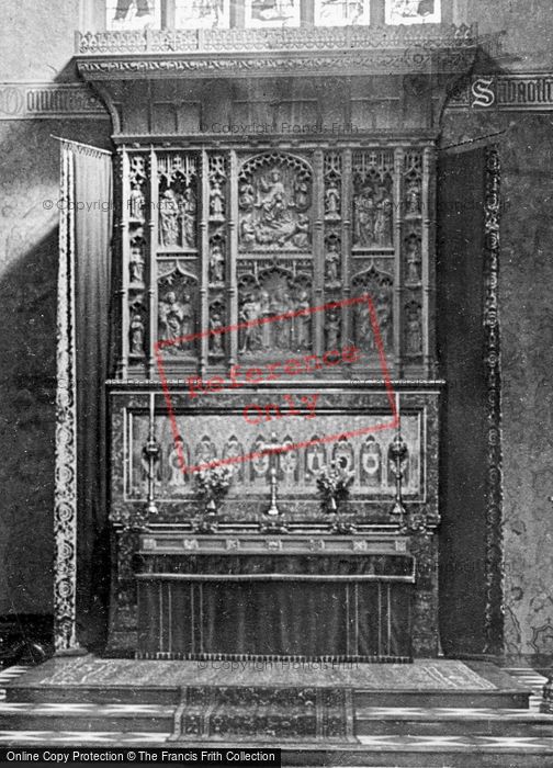 Photo of Bishop Auckland, The Castle Chapel, The Reredos 1892