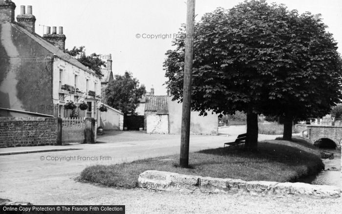 Photo of Bishop Monkton, Masons Arms And Stream c.1960