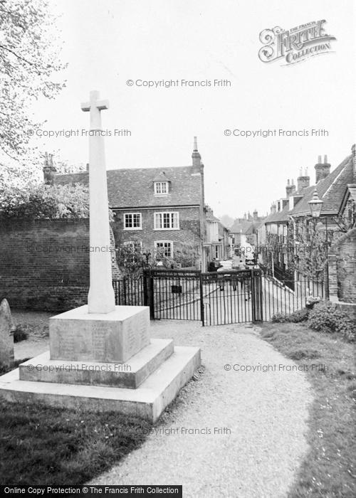 Photo of Bishop's Waltham, War Memorial And St Peter's Street c.1955