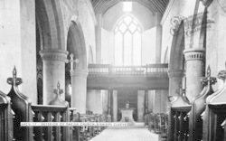 Bishops Cleeve, Parish Church Interior c.1960, Bishop's Cleeve