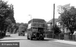 Buses In Fair Oak Road c.1960, Bishopstoke