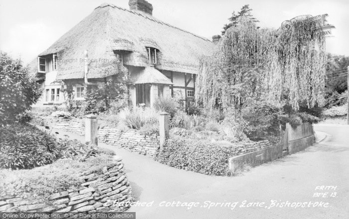 Photo of Bishopstoke, Thatched Cottage, Spring Lane c.1960
