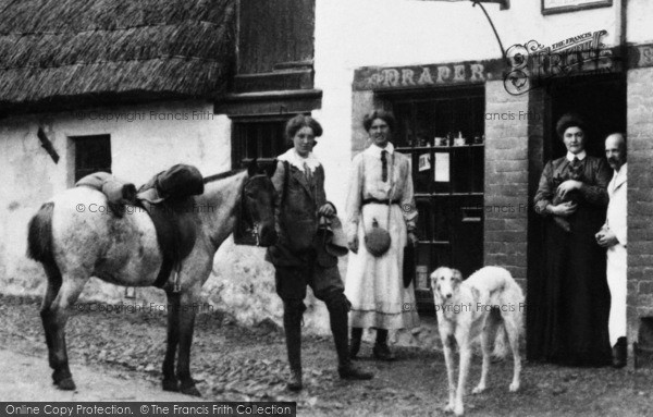 Photo of Bishopstone, Group At The Village Stores 1908