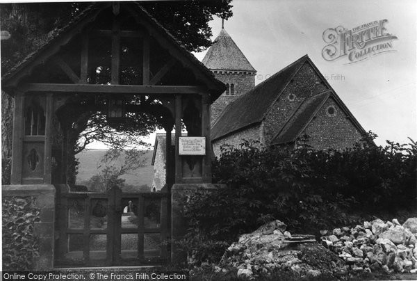 Photo of Bishopstone, St Andrew's Church And Lychgate c.1955