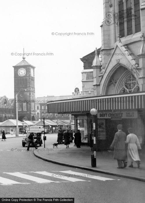 Photo of Blackburn, Theatre And Clock Tower c.1955