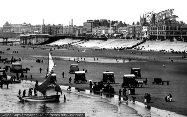Photo of Blackpool, Bathing Machines On The Beach 1890