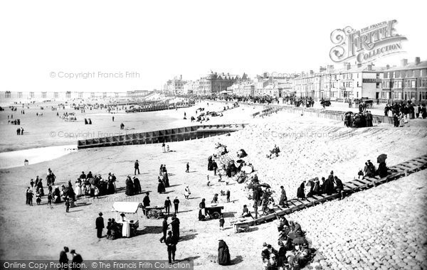 Photo of Blackpool, Central Beach 1890