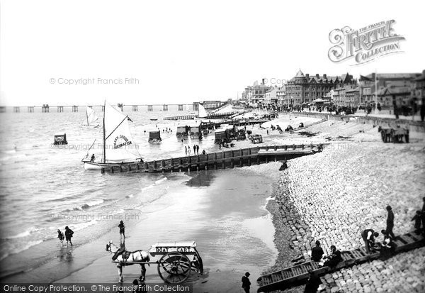 Photo of Blackpool, Central Beach 1890