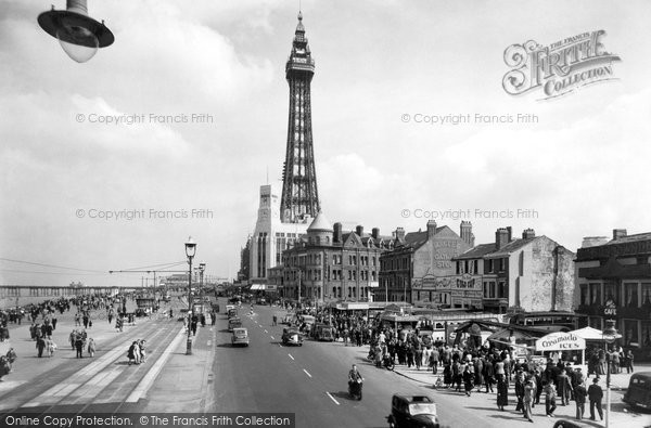 Photo of Blackpool, Central Promenade c.1955