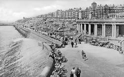 Cliff Rockeries And Promenade c.1939, Blackpool