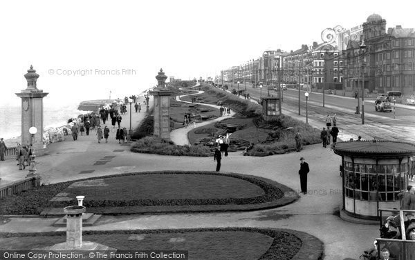 Photo of Blackpool, Cliff Walk, North Shore c.1955