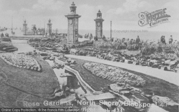 Photo of Blackpool, Rose Gardens, North Shore c.1935
