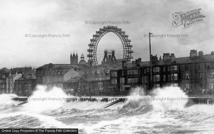Photo of Blackpool, Rough Sea 1896