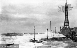 Rough Sea And The Tower 1896, Blackpool