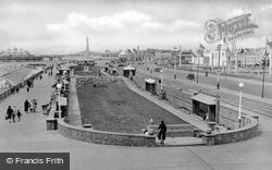 Sunken Gardens And Pleasure Beach c.1939, Blackpool