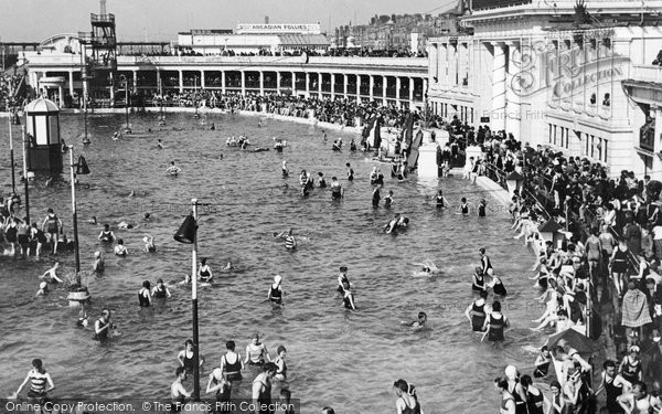 Photo of Blackpool, The Open Air Bath 1947