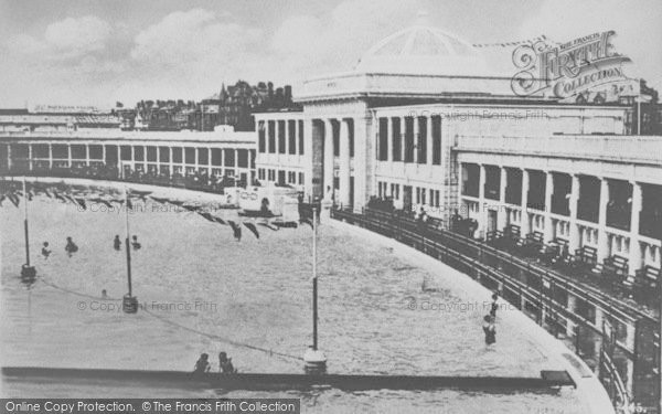 Photo of Blackpool, The Open Air Baths c.1935