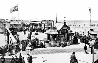 Blackpool, the South Jetty from the Wellington Hotel 1890