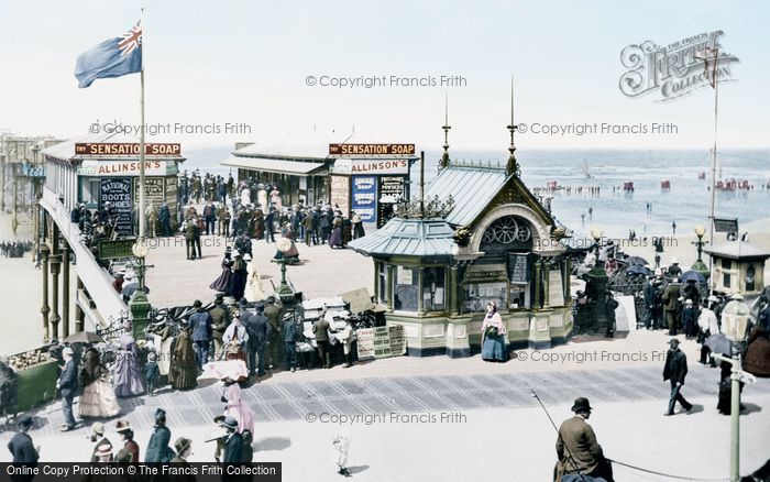 Photo of Blackpool, The South Jetty From The Wellington Hotel 1890