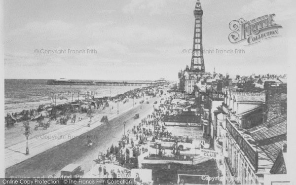 Photo of Blackpool, The Tower And Central Promenade c.1935