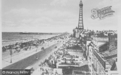 The Tower And Central Promenade c.1935, Blackpool