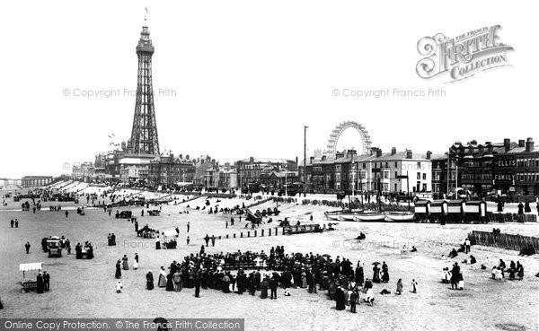 Photo of Blackpool, The Tower And The Sands 1899