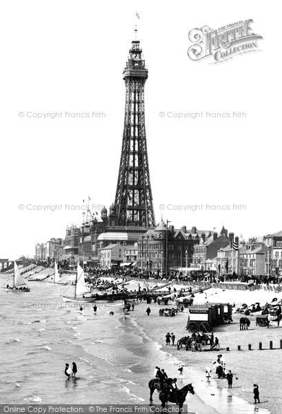 Photo of Blackpool, The Tower From Central Pier 1899
