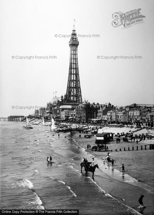 Photo of Blackpool, The Tower From Central Pier 1899