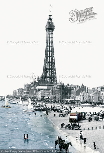 Photo of Blackpool, The Tower From Central Pier 1899