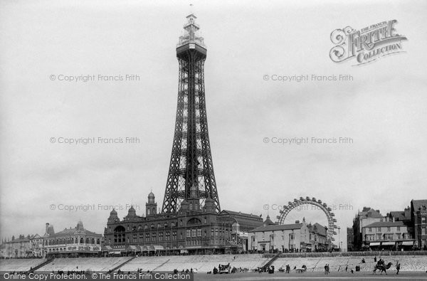 Blackpool, The Tower From The  Sands 1896