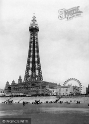 Tower From Sands 1896, Blackpool