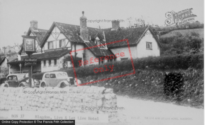 Photo of Blagdon, The Live And Let Live Hotel c.1937