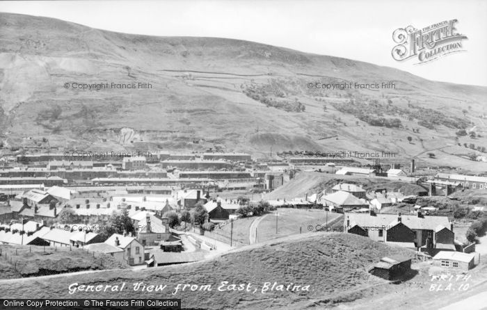 Photo of Blaina, General View From East c.1955