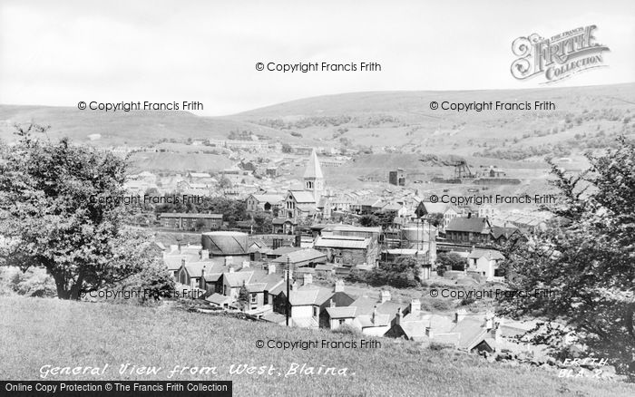 Photo of Blaina, General View From West c.1950