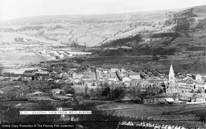 Photo of Blaina, General View From West c.1960