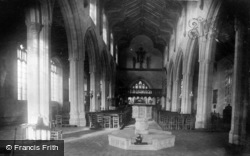 St Nicholas Church Nave c.1930, Blakeney