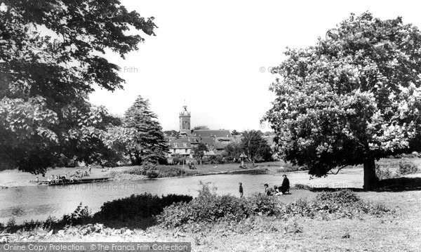 Photo of Blandford Forum, From Across The River Stour c.1955