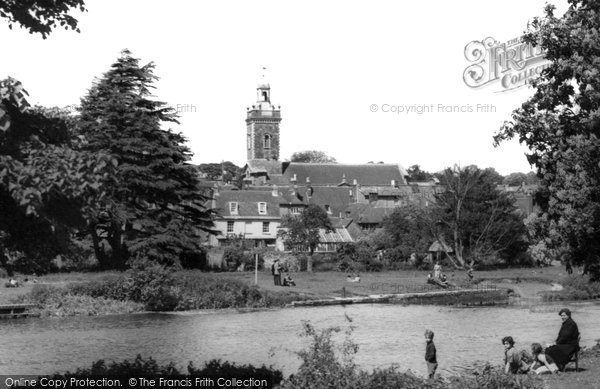 Photo of Blandford Forum, From The River Stour c.1955