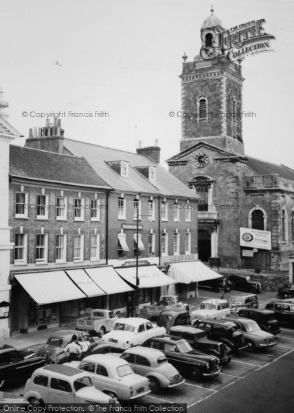 Photo of Blandford Forum, Market Place And Church c.1960