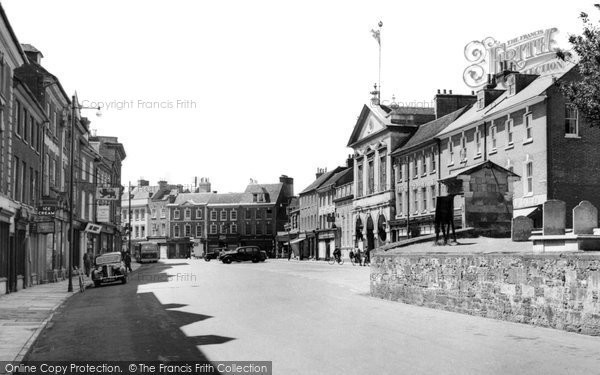 Photo of Blandford Forum, Market Place From The Church c.1955